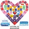 Maxi Balíček 55 kondomov Durex Pasante a Vitalis + lubrikačný gél  + vibračný krúžok